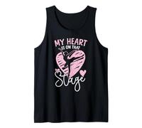 Ballet Dancer Dance Girl Ballerina Mom Diamonds My Heart is Tank Top