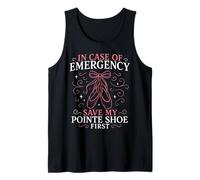 Ballet Dancer Dance Girl Ballerina Pointe Shoe in Case of Tank Top