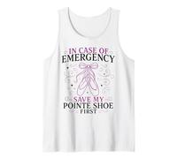 Ballet Dancer Dance Girl Ballerina Pointe Shoe in Case of Tank Top
