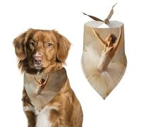 Ballet Dancer Dog Bandanas Triangle Scarfs Printing Bib Scarf Adjustable Accessories for Small Dogs And Cats