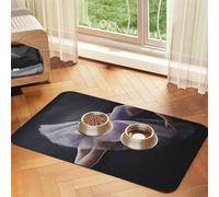 Ballet Dancer Dog Food Mat, Absorbent Pet Feeding Mat for Food and Water Bowls Non-Slip Placement Pad for Floors Waterproof Quick Dry Water Dispenser Mat for Dogs Puppy Cats 16x24 Inch