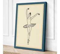 Ballet Dancer En Pointe Canvas Wall Art Print 18x12 Inch