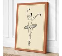 Ballet Dancer En Pointe Canvas Wall Art Print 24x16 Inch