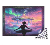 Ballet Dancer Fantasy Sky 1000 Piece Jigsaw Puzzle Paper for Adults Dreamlike Scenery Concentration Booster Family Leisure Home Decor Gift 70x50cm/1000pcs