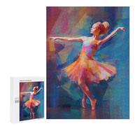 Ballet Dancer Fauvism Style - Wooden Picture Puzzle for Grown-Ups, 500 PCS, Year-End Present, for Relaxing Solo Or Group Play