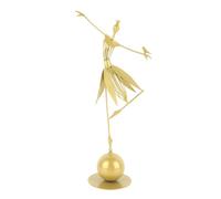 Ballet Dancer Figurine, Dance Statuette Ballerina Ornament Ballet Dancer Sculpture Dance Miniature Pointe Shoe Figurines Ballerina Figurine Elegant Lines Gold Color Stable Base