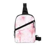 Ballet Dancer Foldable Sling Bag for Men Women Water Resistant Chest Bag Ballerina Fanny Pack Crossbody Backpack for Travel Hiking Sports