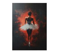 Ballet Dancer in Red Ballet Passion in Shado Jigsaw Puzzle, 500 Piece | For gifting: Puzzle for Adults: quiet evening activity on quiet evenings.