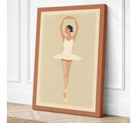 Ballet Dancer in Repose Retro Canvas Wall Art Print 18x12 Inch
