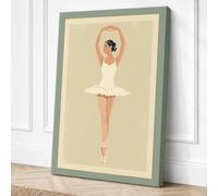 Ballet Dancer in Repose Retro Canvas Wall Art Print 24x16 Inch