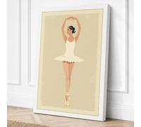 Ballet Dancer in Repose Retro Canvas Wall Art Print 36x24 Inch