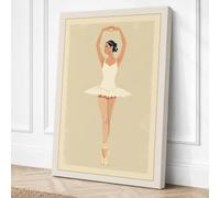Ballet Dancer in Repose Retro Canvas Wall Art Print 36x24 Inch