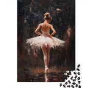 Ballet Dancer in Spotlight Red Curtain Call Ballet’s Final Bow 1000 Piece Jigsaw Puzzle, 70x50cm/1000pcs, for Adults, Fresh Winter Hobby, Screen-Free Leisure And A Calmer Routine