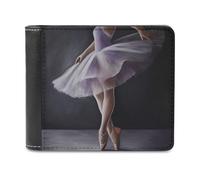Ballet Dancer Leather Wallet Bifold Wallet for Men Women Rfid Blocking Bifold, Extra Capacity Ultra Strong Stitching Slim Billfold with 8 Card Slots, style, One Size