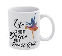 Ballet Dancer Mug Inspirational Dance Teacher Gift Ballerina Mug Funny Coffee Mug,Man Cave Prints,The Best Gift for Colleagues, Parents, and Grandparents, 110z Men and Women
