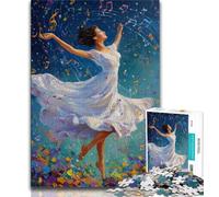 Ballet Dancer Oil Painting Jigsaws Puzzles 1000 Pieces for Teenagers Gifts,Challenging Difficult Deal As Gifts for The Whole Family (50x75cm)