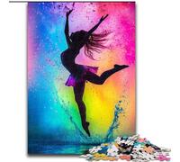 Ballet Dancer Oil Painting Puzzles for Adults 1000 Pieces, Challenging Game And Family Play with Matching Poster And Trivia Sheet (50x75cm)