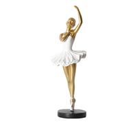 Ballet Dancer Ornament - Dancing Girl Statue | Resin Ballerina Figurines 25x10cm Creative Art Statues Home Decoration Without Fading for Library Bedroom