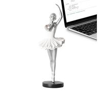 Ballet Dancer Ornament - Dancing Girl Statue | Resin Ballerina Figurines 25x10cm Creative Art Statues Home Decoration Without Fading for Library Bedroom