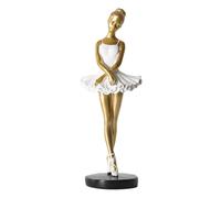 Ballet Dancer Ornament - Dancing Girl Statue | Resin Ballerina Figurines 25x10cm Creative Art Statues Home Decoration Without Fading for Library Bedroom