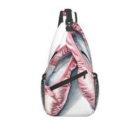 Ballet Dancer Print Crossbody Sling Backpack Sling Bag Travel Hiking Chest Bag | Lightweight Foldable Crossbody Bag