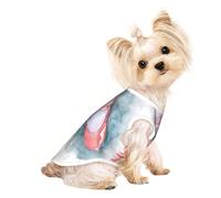 Ballet Dancer print Dog Shirts for Small Dogs Stretchy T-Shirts Lightweight Tank Top Sleeveless Striped Vest