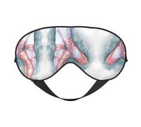 Ballet Dancer Print Sleep Mask Silk Eye Cover Soft Satin Blindfold Elastic Strap Night Eyeshade Travel Nap for Women Men