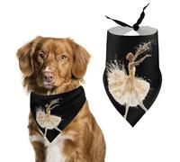 Ballet Dancer Printed Dog Bandanas Funny Pets Triangle Scarf Puppies Handkerchief for Small Medium Large Dogs Cats Pet