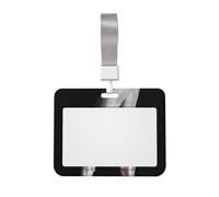 Ballet Dancer Printed ID Badge Holder with Lanyard, Clear Plastic Badge Holder for Work, School, Hospital, Security - Water Resistant & Dirt Proof