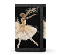 Ballet Dancer Printed Tri-fold Wallets Front Pocket Holder Money Clips with ID Credit Card Slots for Man Women