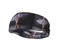 Ballet Dancer Sweatbands Sports Headbands for Men Women Fashion Non Slip Sweat Bands Moisture Wicking Hairbands Athletic Gym Workout Running Sweat Head Bands