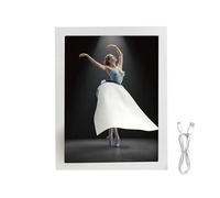 Ballet Dancer Tissue Box with Touch Light, Flying Skirt Tissue Box, Decorative Dispenser with Ambient Light, Creative Moving Skirt Design Ballerina Tissues Holder for Bedroom, Living Room