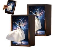 Ballet Dancer Tissue Box, Wooden Ballet Dancer Tissue Box Cover, Unique Skirt TissueBox Holder Girl Dress, Elegant Figurine Napkin Dispenser for Bathroom, Living Room, Office (1PCS)