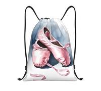 Ballet Dancer Title: Lightweight Drawstring Duffel Bag â€“ Water-Resistant Foldable Gym Sack with Adjustable Shoulder Strap, Ideal for Sports, Yoga, Travel and School