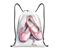Ballet Dancer Title: Lightweight Drawstring Duffel Bag â€“ Water-Resistant Foldable Gym Sack with Adjustable Shoulder Strap, Ideal for Sports, Yoga, Travel and School