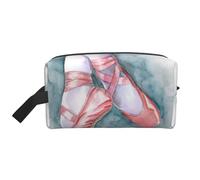 Ballet Dancer Water-Resistant Travel Toiletry Organizer Bag, Large Capacity Portable Cosmetic Storage for Gym/Daily Essentials