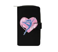 Ballet Dancer Yoga Fitness Long Purses for Women Leather Card Holder Mens Wallet Coin Purse