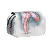 Ballet Dancerdouble Layer Pencil Case With Flip Top Big Pencil Bag High Storage Pen Case Pouch Stationery Organizer Makeup Bag For Boys Girls Teen College Students School Adults & Office Supplies