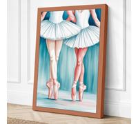 Ballet Dancers in Pointe Canvas Wall Art Print 18x12 Inch