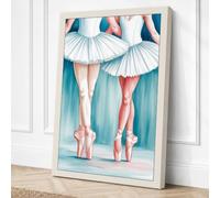 Ballet Dancers in Pointe Canvas Wall Art Print 36x24 Inch (91 x 61 cm)
