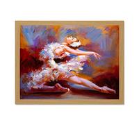 Ballet Dancing Saute Painting Large Framed Art Print Wall Poster 18x24 inch