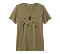 Ballet Dancing Skeletons Under the Moon and Stars Halloween Premium T-Shirt