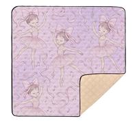Ballet Dreams Pattern Soft Foam Baby Play Mat for Indoor Outdoor Cozy Breathable Baby Crawling Mat for Babies Infants Toddlers, 50'' x 50''