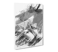 Ballet Dress Shoes Slipper Vol.1 V1 Modern Canvas Wall Art Print Ready to Hang, Framed Picture for Living Room Bedroom Home Office Décor, 24x16 Inch (60x40 cm)