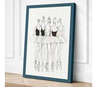 Ballet Ensemble Minimalist Canvas Wall Art Print 36x24 Inch (91 x 61 cm)