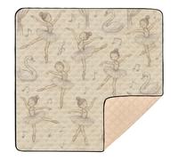 Ballet Fantasy - Storybook Style Soft Foam Baby Playmat for Floor Washable Padded Baby Mat for Babies Infants Toddlers, 50'' x 50''