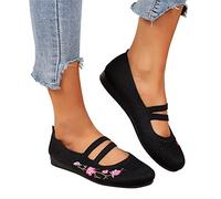Ballet Flats for Women Slip On Shoes Pretty Flat Knitted Trainers Comfortable Summer Elegant Single Shoes Round Toe Slippers Sporty Flat Shoes Gymnastics Shoes Dance Shoes Women
