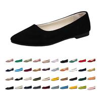 Ballet Flats for Women Summer Slip on Knit Dress Shoes Round Toe Comfortable Wedding Party Prom Dress Sandals Fashion, 19-Black, 41