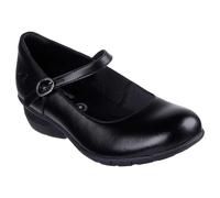 Skechers Women's Elsit Trainers, Black Leather, 3 UK