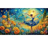 Ballet-girl-dancing-in-colorful-dress Adult Jigsaws 1000Pc Educational Game Decompression Fun Present & Activity for Home for Adults and Kids Age 12 Years + Beautiful Decoration Puzzle 70x50/1000pcs